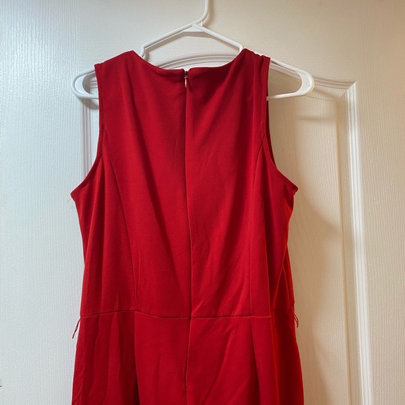NEW High Waisted Wide Leg Red Jumpsuit - Picture 2 of 4